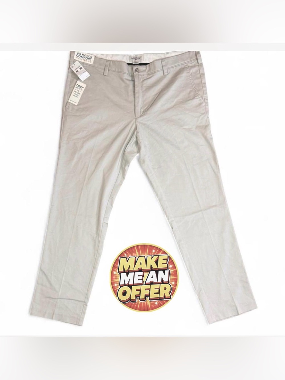 Brand New Men's Dockers Light Tan Chinos - SZ 40x32